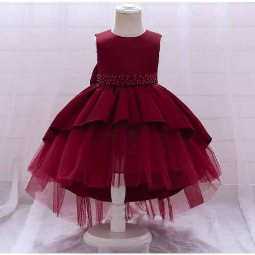 Summer New Childrens Tail Dress Girls Lace Bowknot Swallowtail Princess Dress Girl Wedding Dress