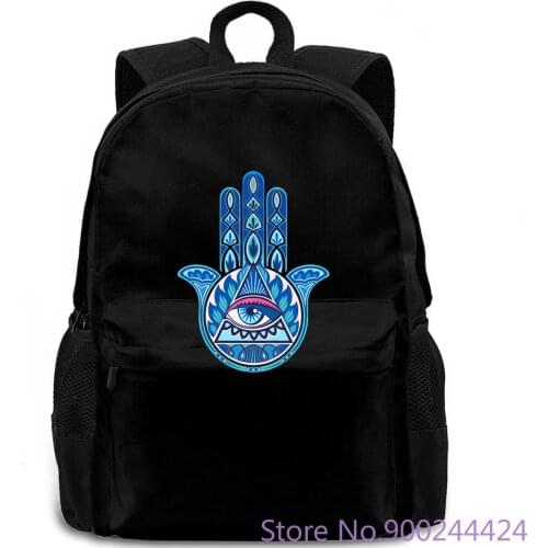 Hamsa Hand Cool Design 3D New Fashion Graphic Letter O Neck Short backpack