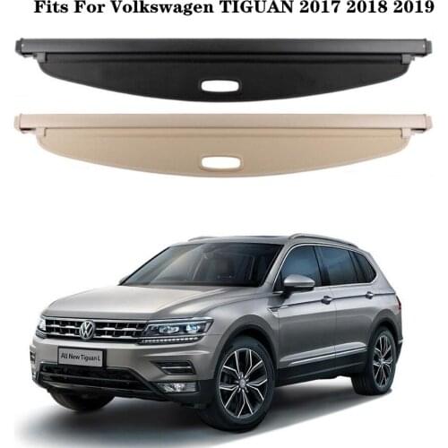 High Qualit Car Rear Trunk Cargo Cover Security Shield Screen shade Fits For Volkswagen TIGUAN 2017 2018 2019(black, beige)