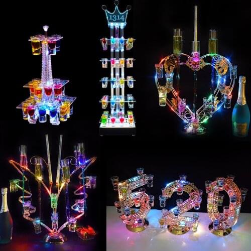 Led bar cocktail cup holder KTV cup holder charging colorful creative flashing light cup wine rack vertical wine rack wine racks