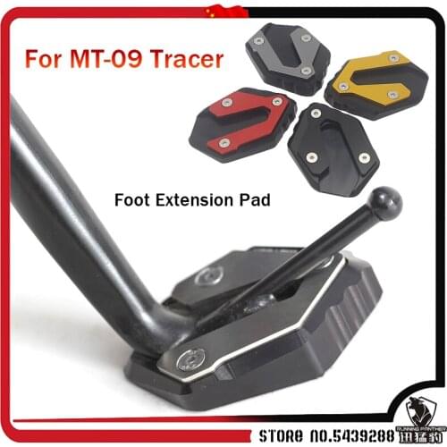 NEW Motorcycle CNC Kickstand Foot Side Stand Extension Pad Support Plate Enlarge For YAMAHA MT-09 MT 09 Tracer MT09 TRACER