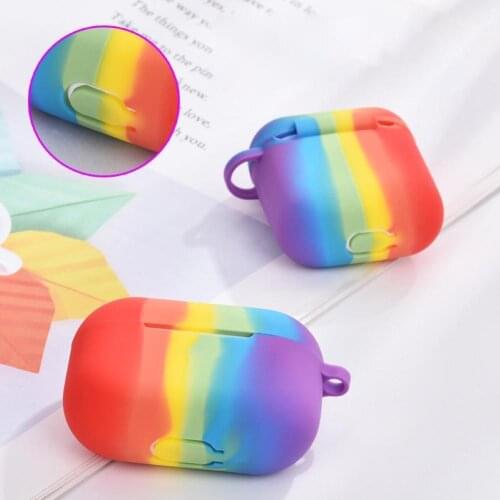 Portable Multi-Color Cartoon Anti-lost Bluetooth Earphones Sleeve Dustproof Silicone Protective Cover For AirPods 1/2/3