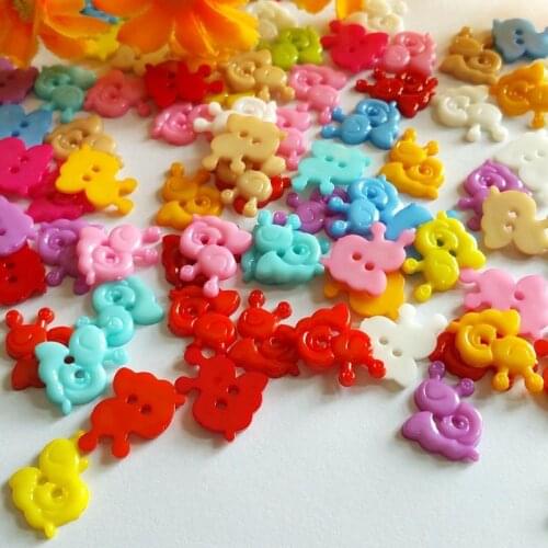 New 100pcs Mixed 2 Holes snails Plastic Buttons Fit Sewing And Scrapbooking 13x15mm Sewing Accessories