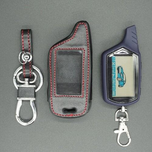 Russia A91 LCD Key Remote Controller Transmitter with Case Cover for Starline A91 Two Way Car Alarm System Fob Chain Keychain