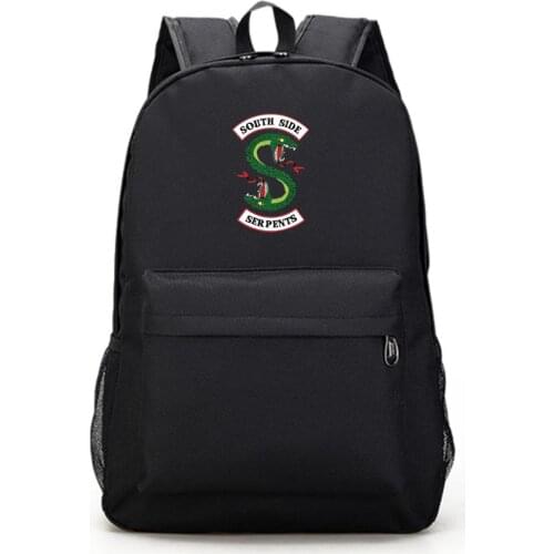 Riverdale South River Black Backpack Bag School Book Bags Laptop Boys Girls Back To School Gift Casual