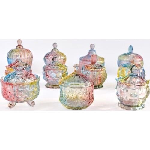 European Style Storage Bottles & Jars Multicolored Glass Jar Potes De Cozinha Armazenamento Jewelry Decoration Bottles & Jars