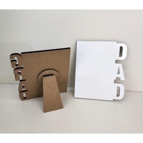 Sublimation Frames Wooden Blank Thermal Transfer Phase Plate LOVE MOM DAD Personalized Gift Woodblock Set Frames SN3601