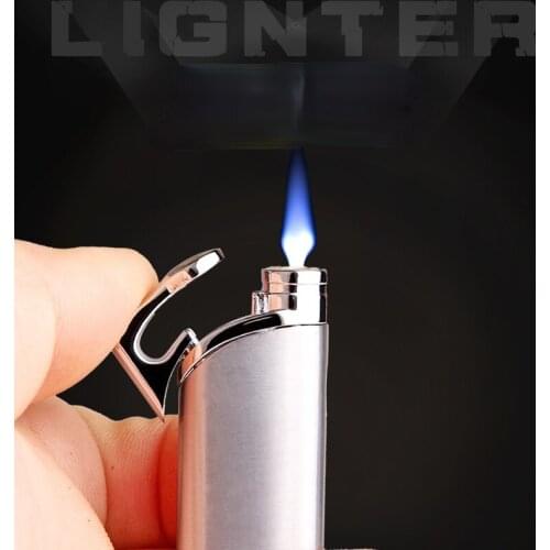 Fine Long Five-color Mixed Metal Super Windproof Inflatable Lighter Regalos Para Hombre Originales Gadgets for Men Cool Lighter