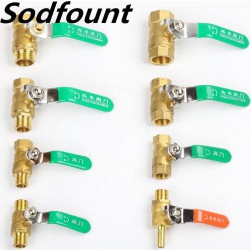 1pcs DN15 DN20 DN25 Pneumatic plumbing thickened ball valve 1/2" 3/4" 32mm Internal thread external thread extension handle