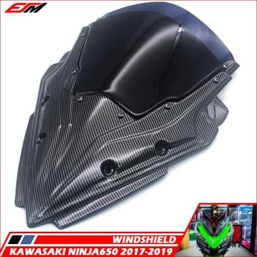 Motorcycle Sport Touring Windshield WindScreen Wind Deflector For KAWASAKI NINJA650 NINJA-650 2017-2019