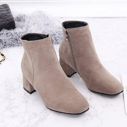Net red womens shoes Martin boots womens 2019 new thick heel short boots womens thin and thin boots ankle boots for women