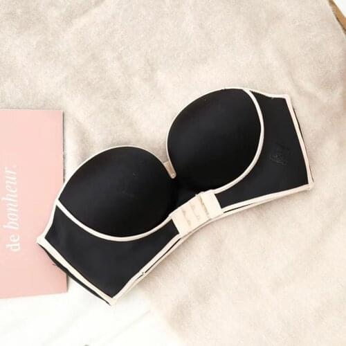 Women Sexy Strapless Push Up Bra Invisible Bras Underwear Lingerie 1/2 Cup Seamless Brassiere Abc Cup Seamless Top Soft Bralette