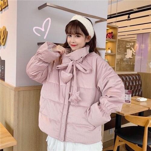 Winter Thicken Womens Parkas Coat Corduroy Stand-up collar Warm Parka Female Cotton Padded Coats 2021 Fashion Puffer Jacket