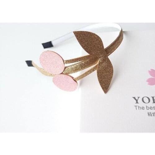 1pc Cute Gelite Glitter Cherry Kids Hair Hoop Boutique Baby Hairbands Princess Headwear Children Headbands Girls Accessories