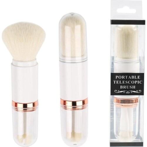 20set/lot Multi Four In One Retractable Cosmetic Brush Suit Double-end Portable Synthetic Fiber Makeup Cosmetic Tools HA1945