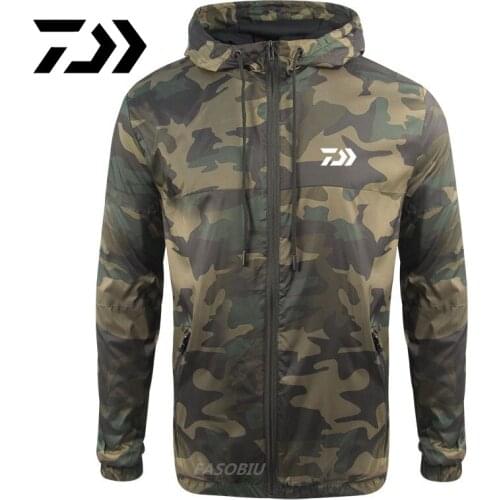2021 Daiwa Mens Outdoor Fishing Jackets Spring Men Casual Windbreaker Camouflage Clothing Cycling Hiking Fishing Clothes