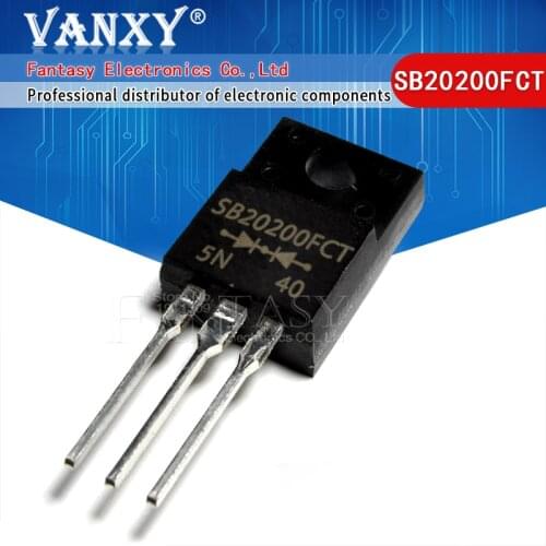 5PCS SB20200FCT TO-220F SB20200 TO-220 20200FCT TO220F Schottky common cathode 20A 200V