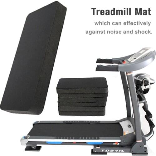 6PCS Treadmill Mat Sound Sound-proof Insulation Cushion Exercise Equipment Mat with High Density Rubber Home Fitness Yoga Mat