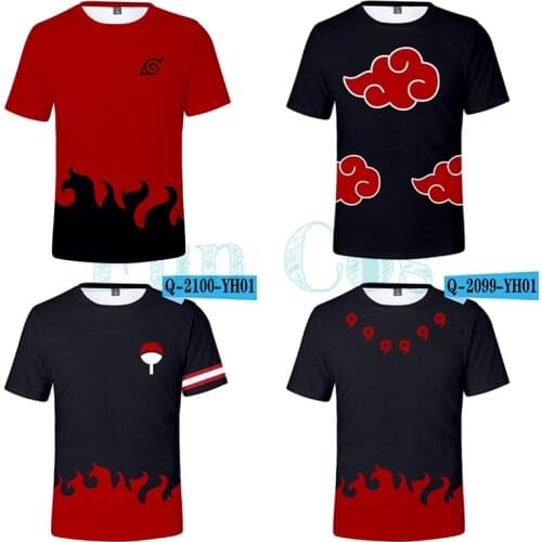 7 Styles Anime Boruto Cosplay Costume T-shirt Sasuke Logo Pain Kakashi Male Tops Sportwear Spring Summer T-shirt for Adult Kids