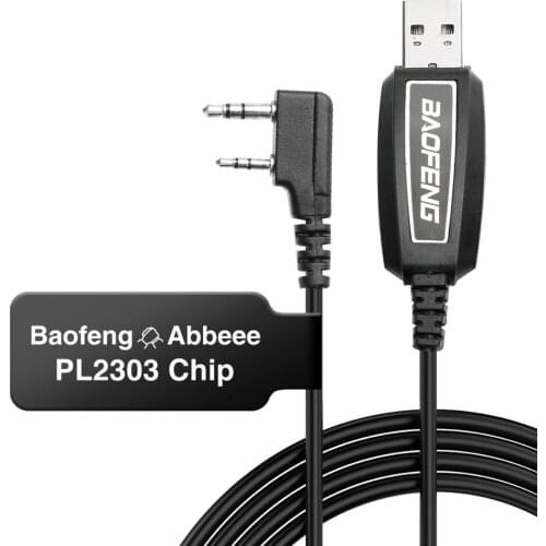 Baofeng PL2303 BF-888S Chip Drive-Free Programming Cable For Baofeng UV-5R BF-F8HP BF-888S Handheld Ham RadioTwo Way Radio