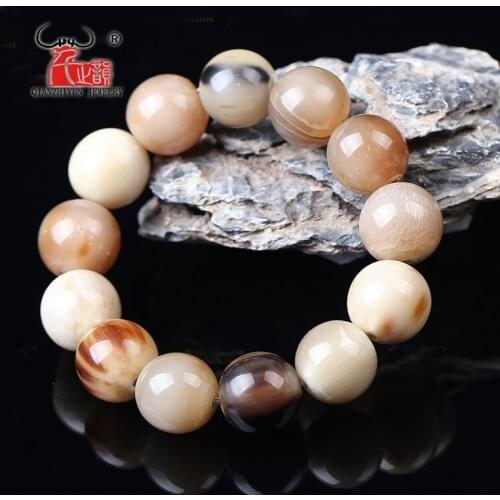 Natural yak corner bucket bead bracelet bracelet with string bead string bracelet