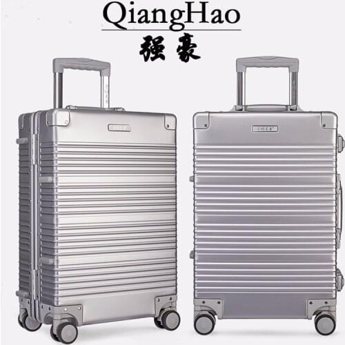 20''26''29''inch 100% aluminum magnesium alloy Business Travel Rolling Luggage TSA Lock Spinner Wheels Cabin Suitcase Carry On