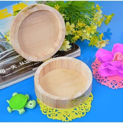 Wooden Box Jewerly Storage Wooden Round Box Storage Packaging Jewelry Box Lipstick Boutique Gift As A Gift Box Storage Organizer