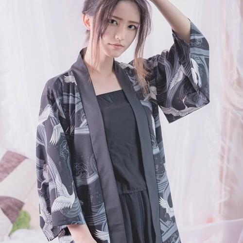 WomenS Kimono Japanese Kimono Yukata Female Male Haori Obi Yukata Women Men Japanese Streetwear Kimono Cardigan FF2021
