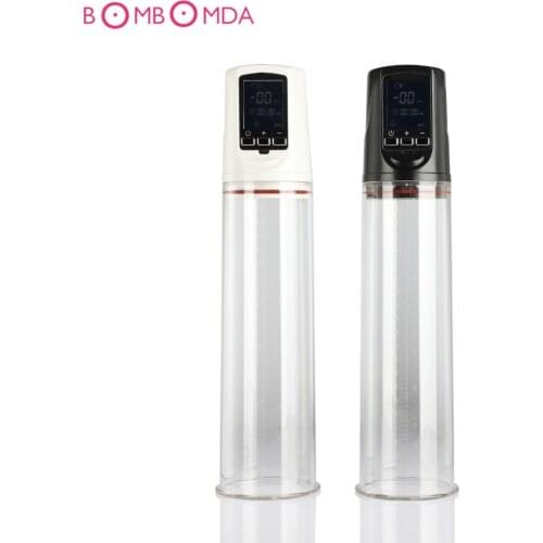 Electric Penis Pump Sleeve Enlarger USB Rechargeable LED Penis Pumps Enlargement Vacuum Pump Vibrator For Man Enhancer Sex Toys