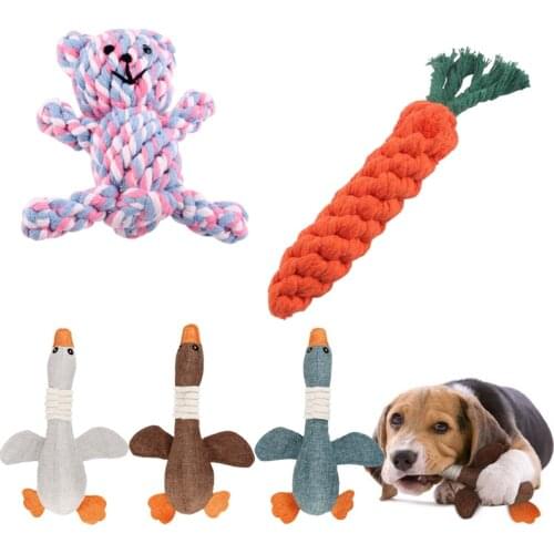 Pet Interactive Toys Cute Bear Dolls Dogs Chewing Carrots Cat Toys Big Goose Dolls Throwing Balls To Retrieve Pet Puppy Supplies