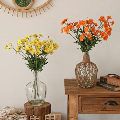 50cm Artificial Flowers Simulation Flower Bouquet Daisies Decorative Home Yard Wedding Parties Decoration White Garden Accessory