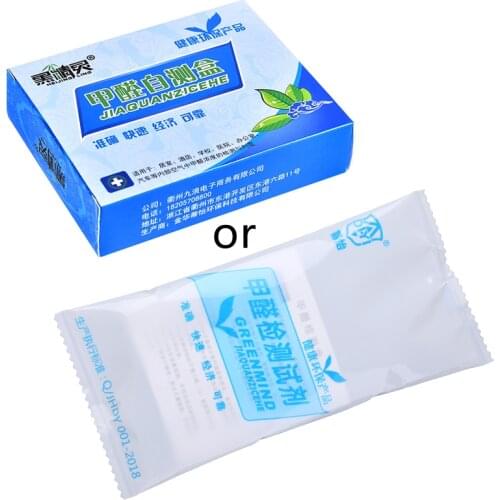 1Box Formaldehyde Air Rapid Test Kit Household Indoor Air Quality Pollution Detection Sensor Tester Supplies X4YD