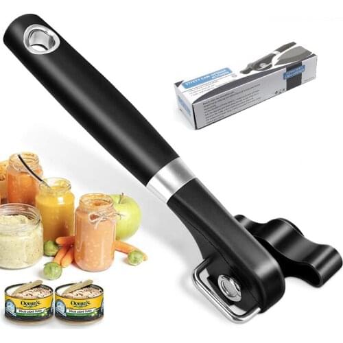 Easy Stainless Steel Cans Opener Professional Ergonomic Handheld Manual Can Opener Side Cut Manual Jar Opener Kitchen Tools