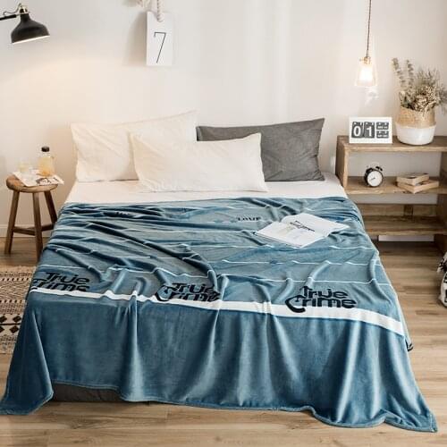 Contracted 200x230cm Polar Microfiber Bedspread Blanket Cover Flannel Blanket for The Sofa/Bed/Car Portable Plaids