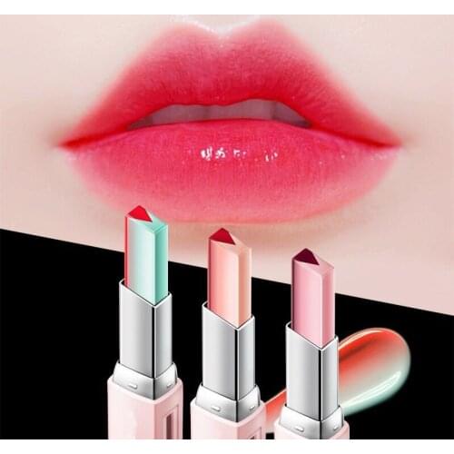 Fashion Korean Bite Lipstick V Cutting Two Tone Tint Silky Moisturzing Nourishing Lipsticks Balm Lip Cosmetic Gradient color