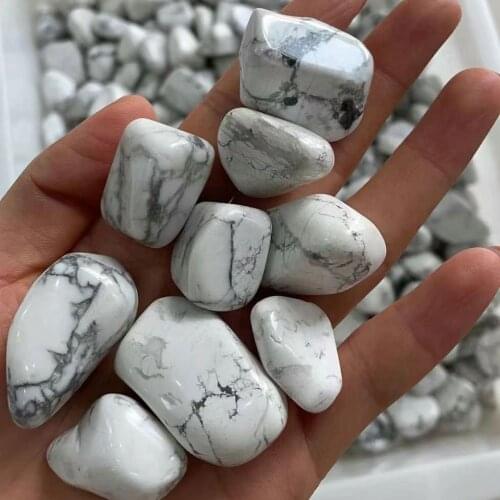 100g Natural White Turquoise Gravel Rock Rough Stone Nugget Healing Gravel Planting Pot Aquarium Fish Tank Decor 15-20mm