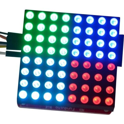 Full color 8*8 LED RGB Matrix dot matrix screen driver board, compatible with 60mm dot matrix, suitable for arduino