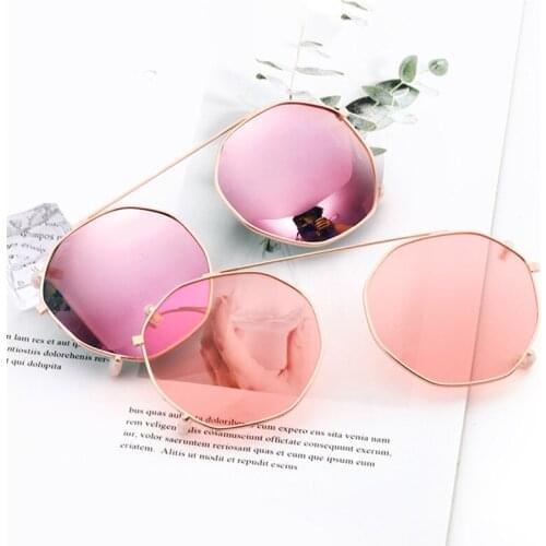 Evove Clip Polarized Sunglasses Women Men Polygon Fit Over Glasses Lens for Myopia Driver Driving Goggles Anti Glare