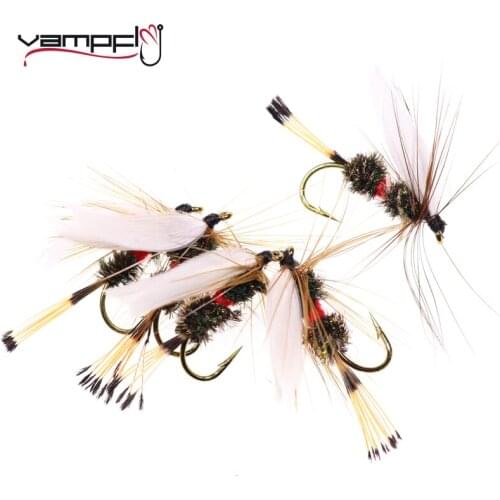 Vampfly 10pcs/pack #10 Fly Fishing Lure Royal Coachman Dry Flies For Trout Greyling Char Fishing Bait Lure