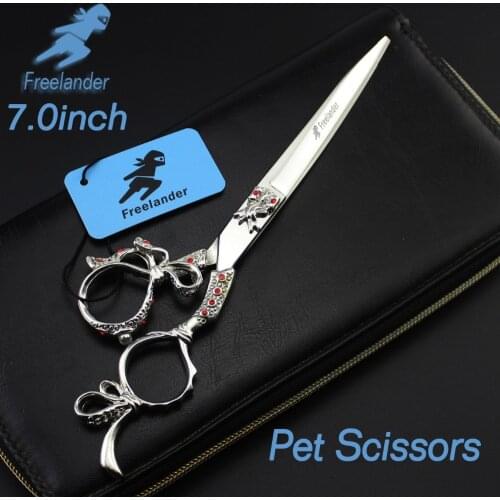 "Professional Shears Dog Pet Grooming 7.0inch Scissors Polishing Tool Animal Haircut Suppliers Instruments High Quality Teeth"