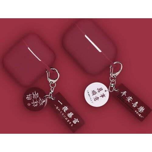 Luxury Keyring Silicone Cover Case For apple Airpods Pro Case Wireless Bluetooth Case for airpod 1 2 Earphone Accessories skin