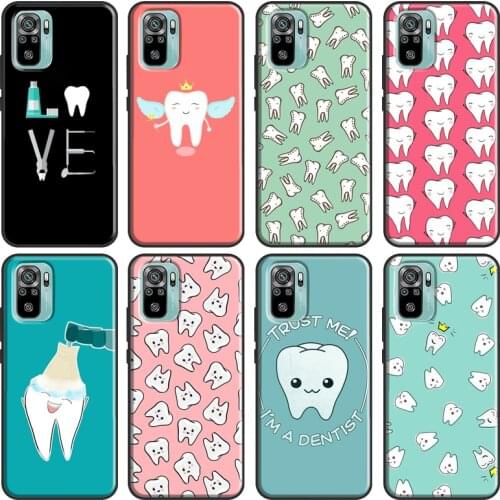 Dentist Dental Tooth Case For Xiaomi Redmi Note 10 9 8 Pro 9S 8T Soft Cover For Redmi 9 9A 9C 9T 8A K40 Funda