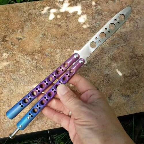 Theone butterfly BM40 BM41 BM42 BM43 BM46 BM47 Trainer knife colorful T4 handle channel 440C blade bushing system