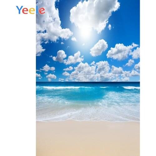 Summer Sea Ocean Seaside Beach Sky Cloud Baby Shower Portrait Vinyl Backdrop Photography Background For Photo Studio Photophone