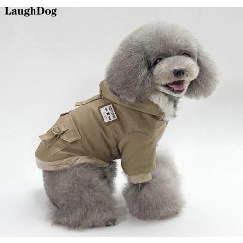 High Quality Winter Warm Dog Clothes Down Jacket Jacket For Small Medium Dogs Chihuahua French Bulldog Pug With Hat Pet Clothing