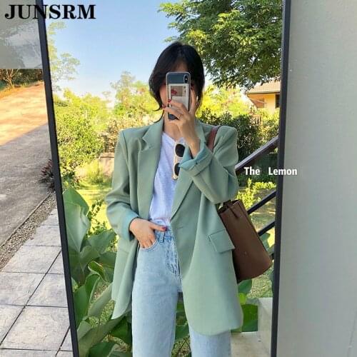 New Arrival 2020 Autumn Office Wear jackets Coat Women Fashion Long Sleeve Korean Style Loose Suit Thin Office Lady Outerwear
