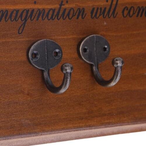 10pcs Wall Key Holder Antique Zinc Alloy Mounted Hook Rack Clothes Hanger Bathroom Accessory Handing Towel Clothes Single Robe