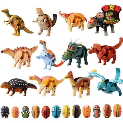 12 pcs /setPuzzle deformation dinosaur eggs twisted swollen dragon special triangular dragon toys