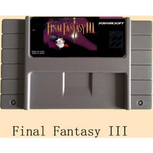 Final Fantasy III 16 bit Big Gray Game Card For USA NTSC Game Player