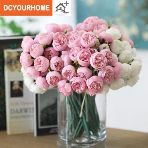 27 tea rose bouquets Lafiza Fake flowers wedding bouquets home decoration photography arrangement artificial flowers Christmas